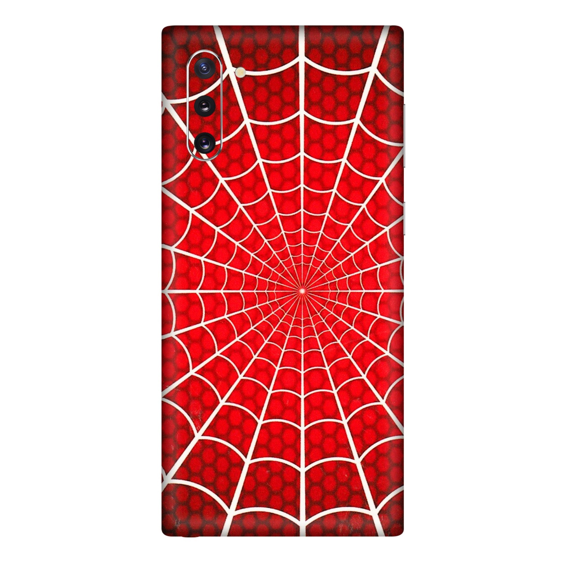 Samsung M/F/Note/Flip and C Phone Skins (All Models) - Classic Spidey Web - 3D Embossed Finish (L-115) Samsung Galaxy Note 10