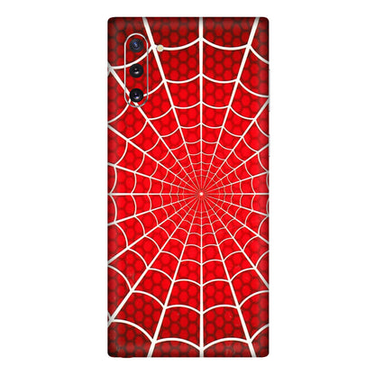 Samsung M/F/Note/Flip and C Phone Skins (All Models) - Classic Spidey Web - 3D Embossed Finish (L-115) Samsung Galaxy Note 10