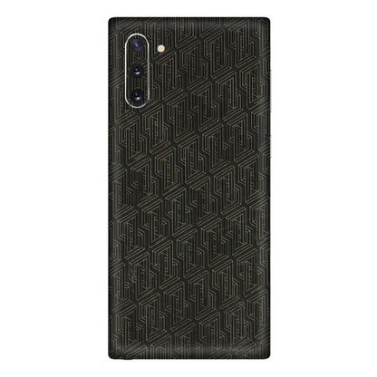 Samsung M/F/Note/Flip and C Phone Skins (All Models) - Black Abstract Pattern - 3D Embossed Finish (L-117) Samsung Galaxy Note 10