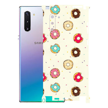 Samsung M/F/Note/Flip and C Phone Skins (All Models) - Mini Donuts Doodle Art - 3D Embossed Finish (L-122) Samsung Galaxy Note 10