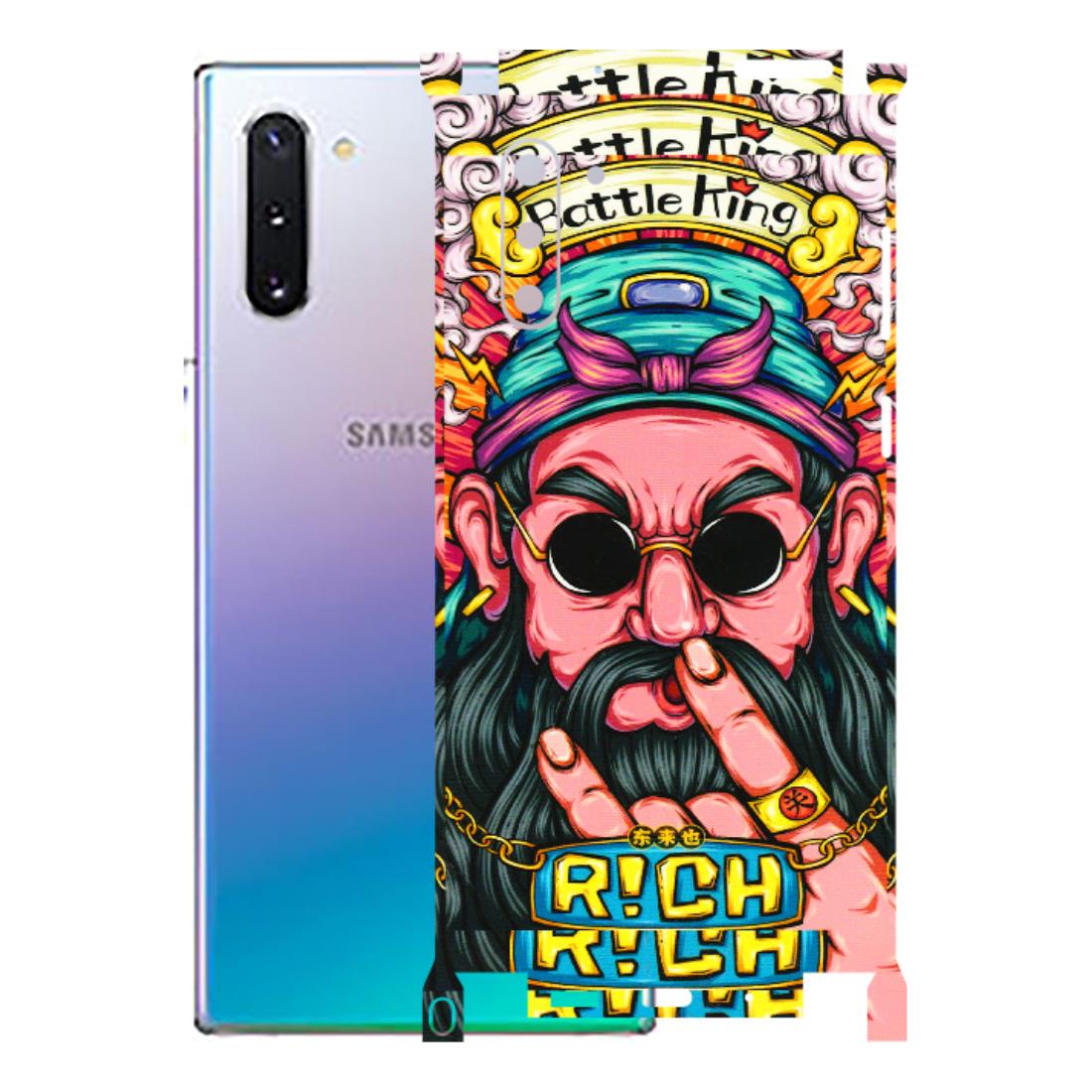 Samsung M/F/Note/Flip and C Phone Skins (All Models) - Battle King Dude Face - 3D Embossed Finish (L-178) Samsung Galaxy Note 10
