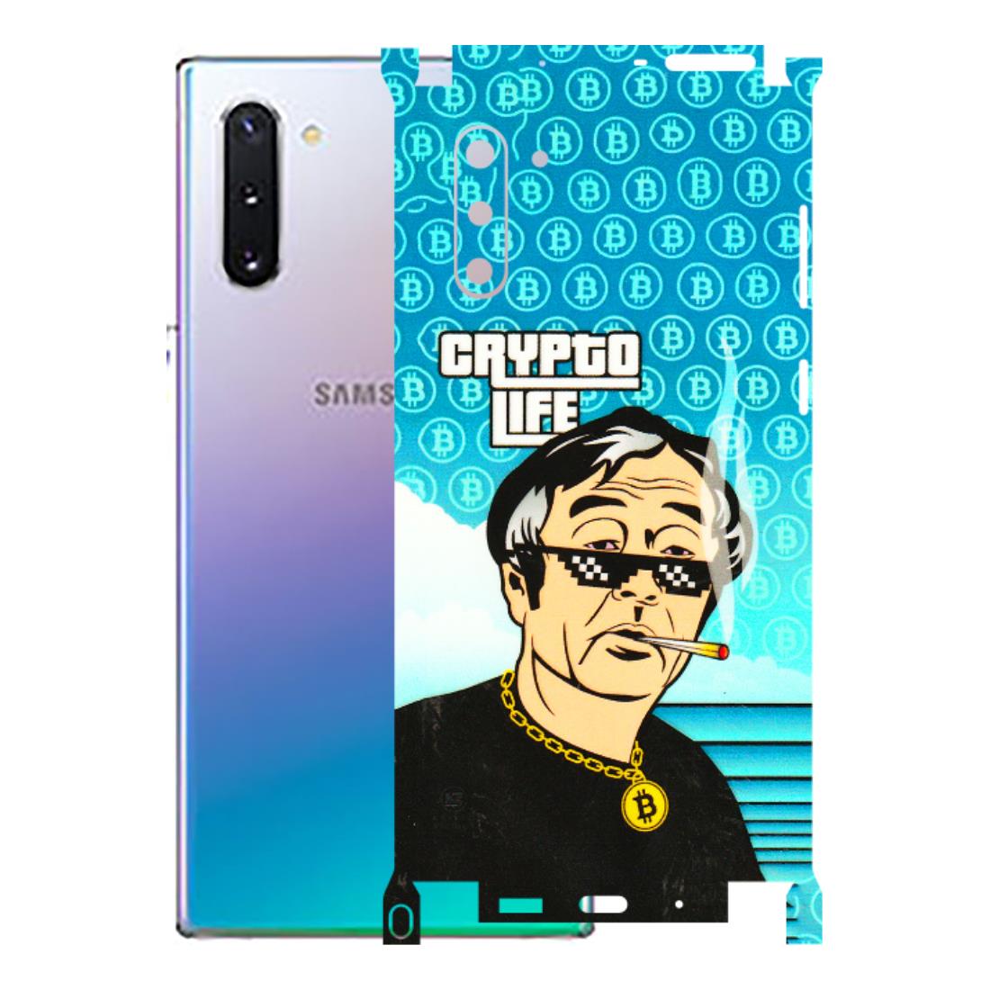 Samsung M/F/Note/Flip and C Phone Skins (All Models) - Crypto Thug Life - 3D Embossed Finish (L-179) Samsung Galaxy Note 10