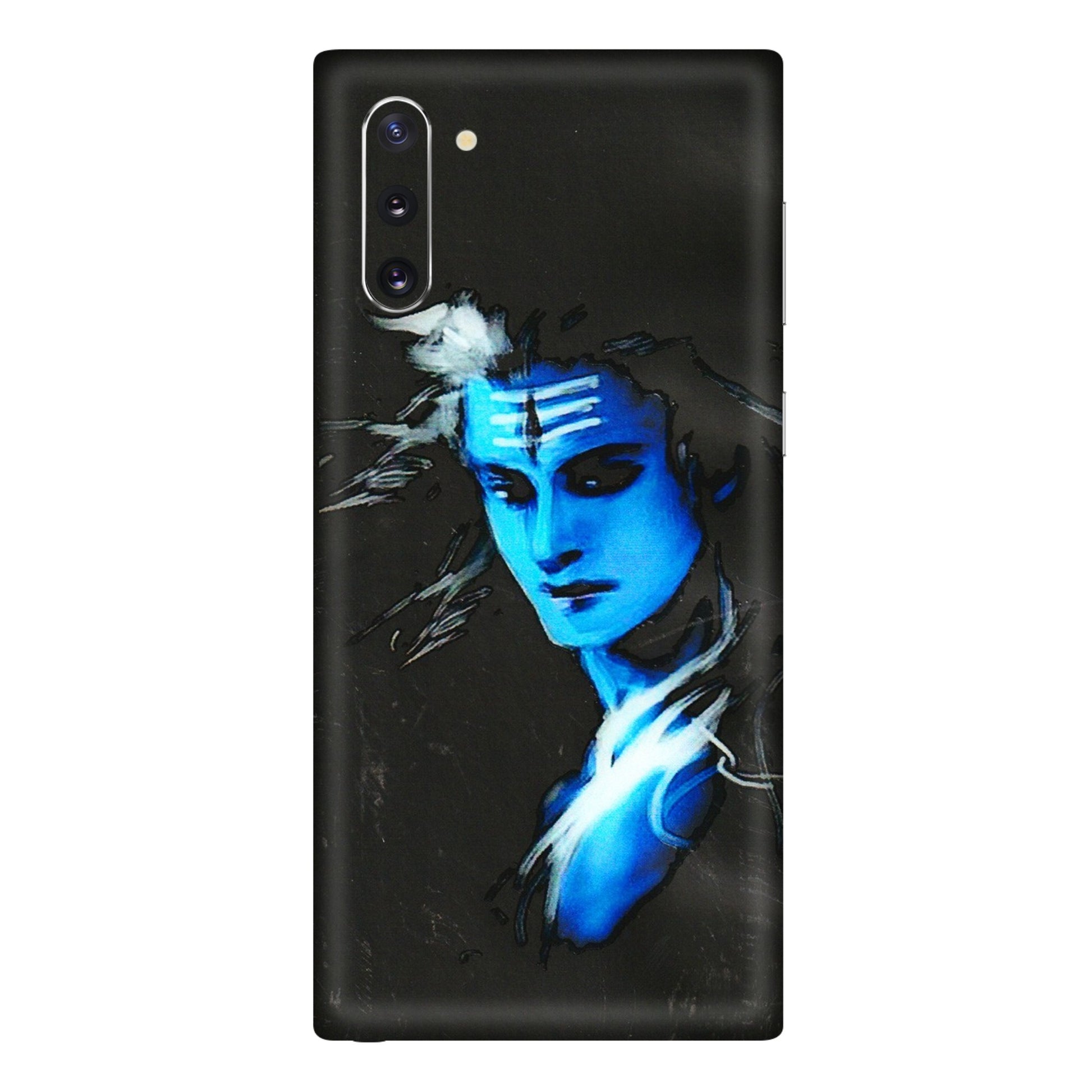 Samsung M/F/Note/Flip and C Phone Skins (All Models) - Har Har Mahadev Blue/Black - 3D Embossed Finish (L-185) Samsung Galaxy Note 10