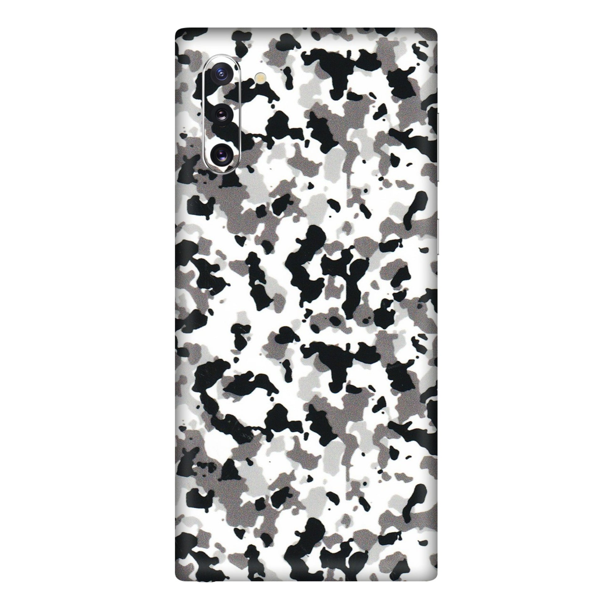 Samsung M/F/Note/Flip and C Phone Skins (All Models) - White Black Camouflage - 3D Embossed Finish (L-18) Samsung Galaxy Note 10