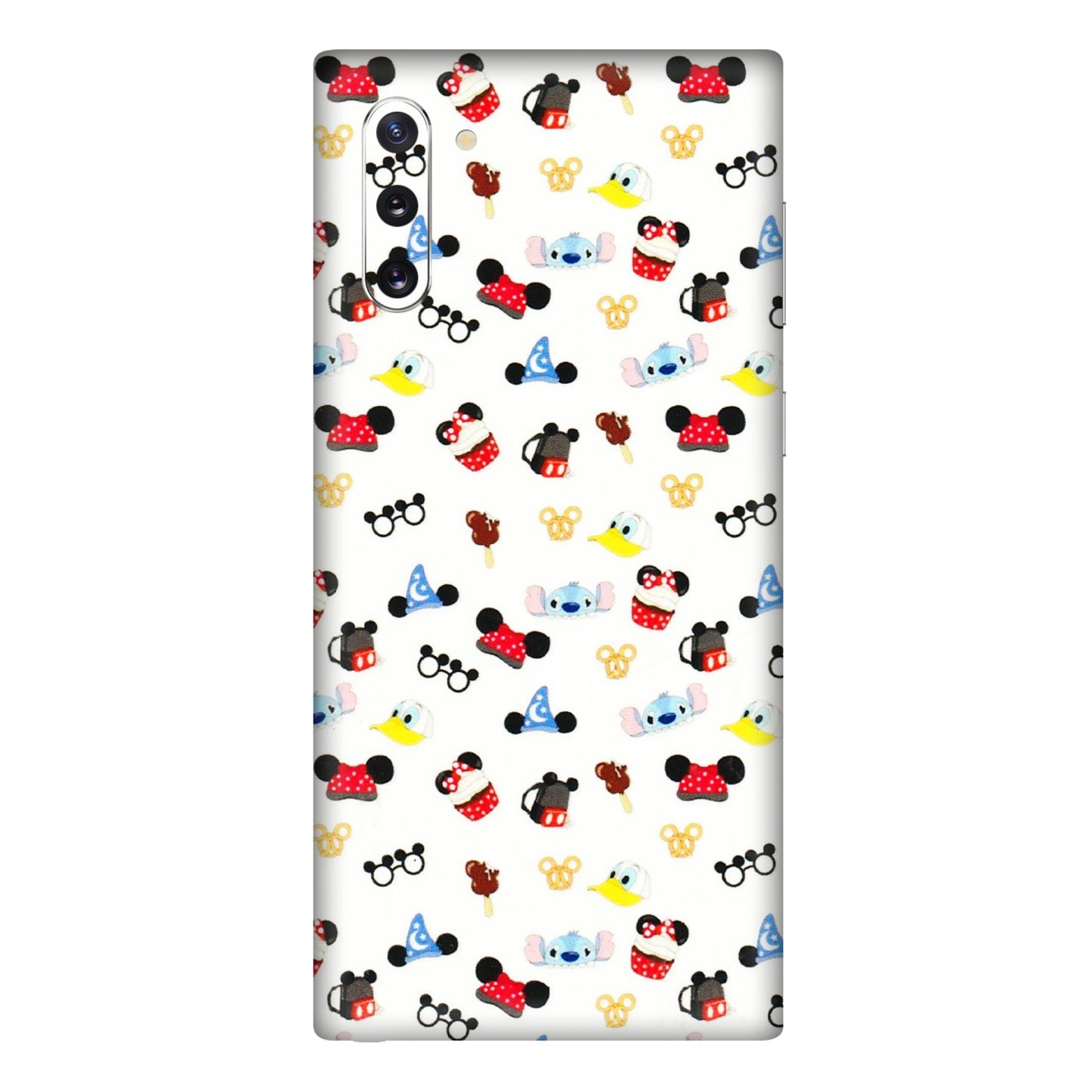 Samsung M/F/Note/Flip and C Phone Skins (All Models) - Minnie Mouse & Donald Doodles s - 3D Embossed Finish (L-194) Samsung Galaxy Note 10