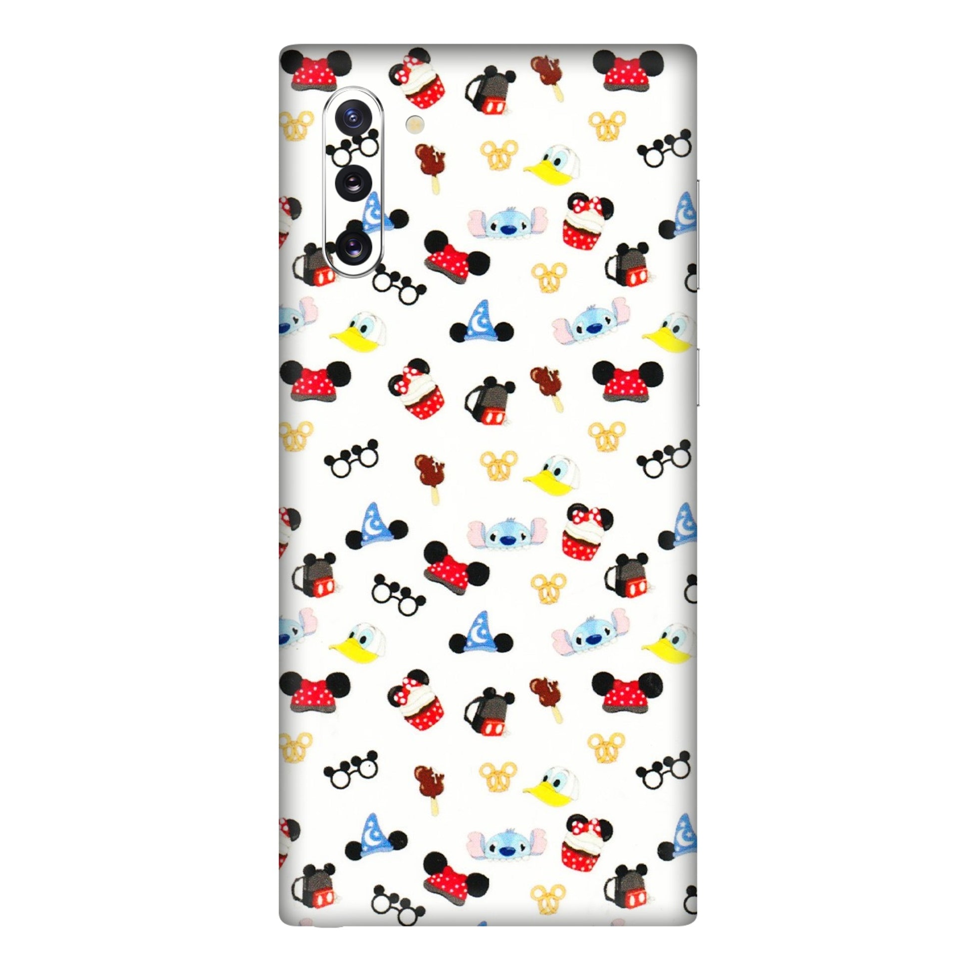 Samsung M/F/Note/Flip and C Phone Skins (All Models) - Minnie Mouse & Donald Doodles s - 3D Embossed Finish (L-194) Samsung Galaxy Note 10