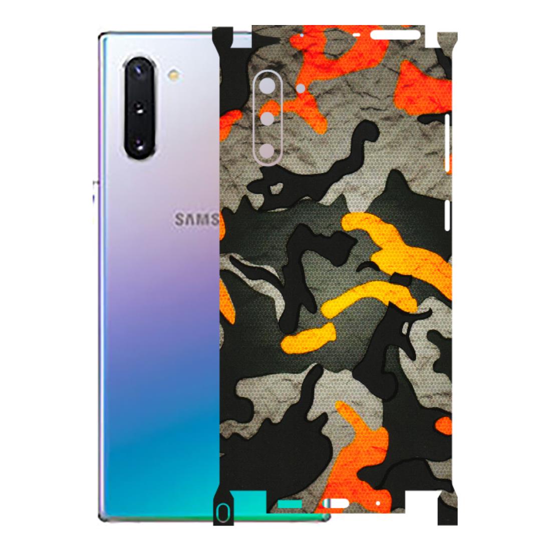 Samsung M/F/Note/Flip and C Phone Skins (All Models) - Orange Camouflage - 3D Embossed Finish (L-204) Samsung Galaxy Note 10