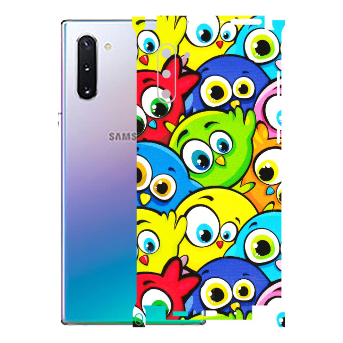 Samsung M/F/Note/Flip and C Phone Skins (All Models) - Cute Fluffy Birds - 3D Embossed Finish (L-213) Samsung Galaxy Note 10
