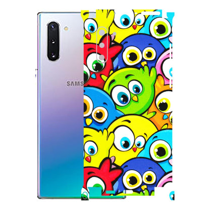 Samsung M/F/Note/Flip and C Phone Skins (All Models) - Cute Fluffy Birds - 3D Embossed Finish (L-213) Samsung Galaxy Note 10