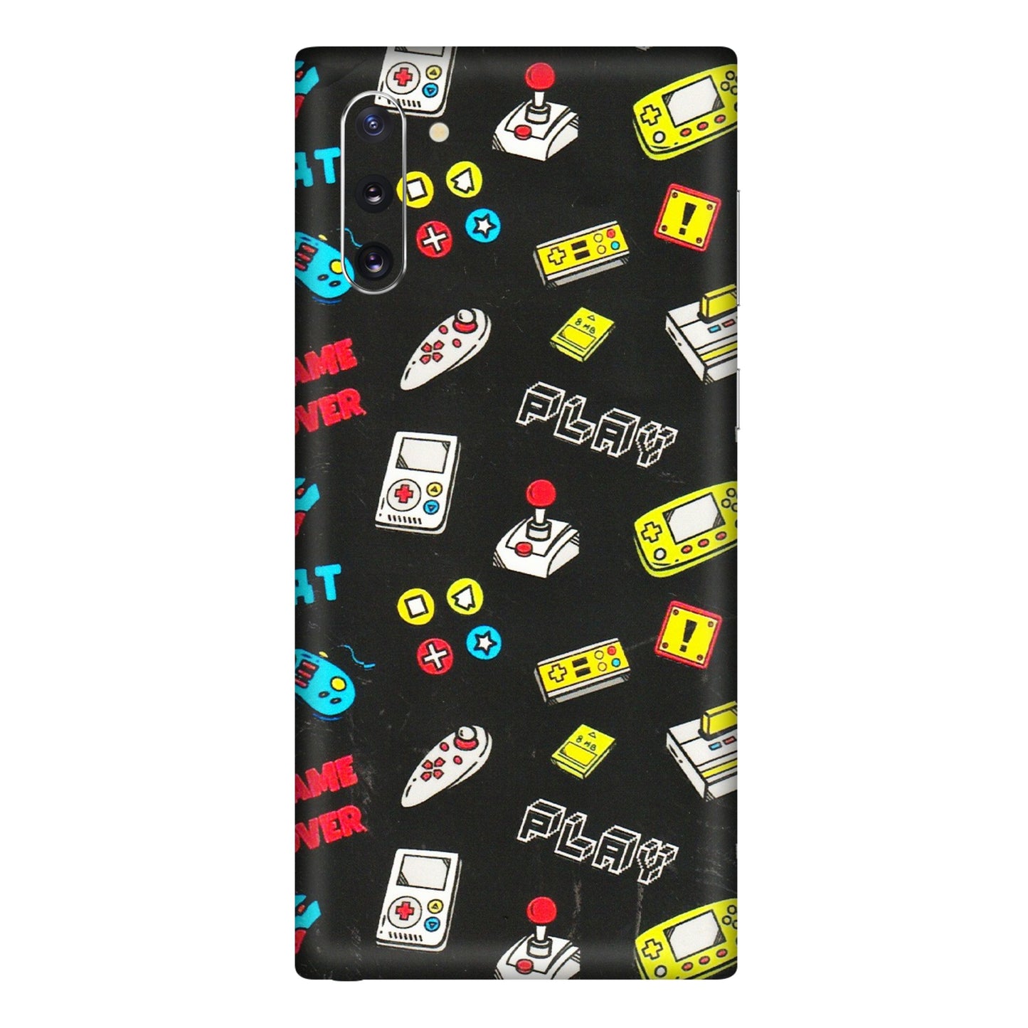 Samsung M/F/Note/Flip and C Phone Skins (All Models) - Gaming Doodles - 3D Embossed Finish (L-224) Samsung Galaxy Note 10
