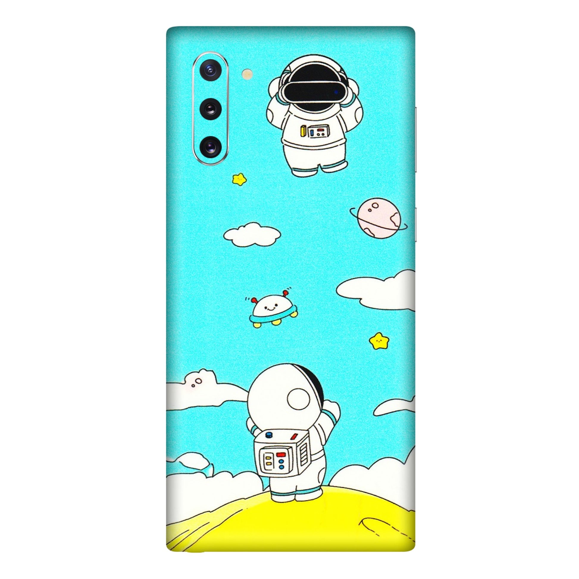 Samsung M/F/Note/Flip and C Phone Skins (All Models) - Blue Skies Astro Float - 3D Embossed Finish (L-230) Samsung Galaxy Note 10
