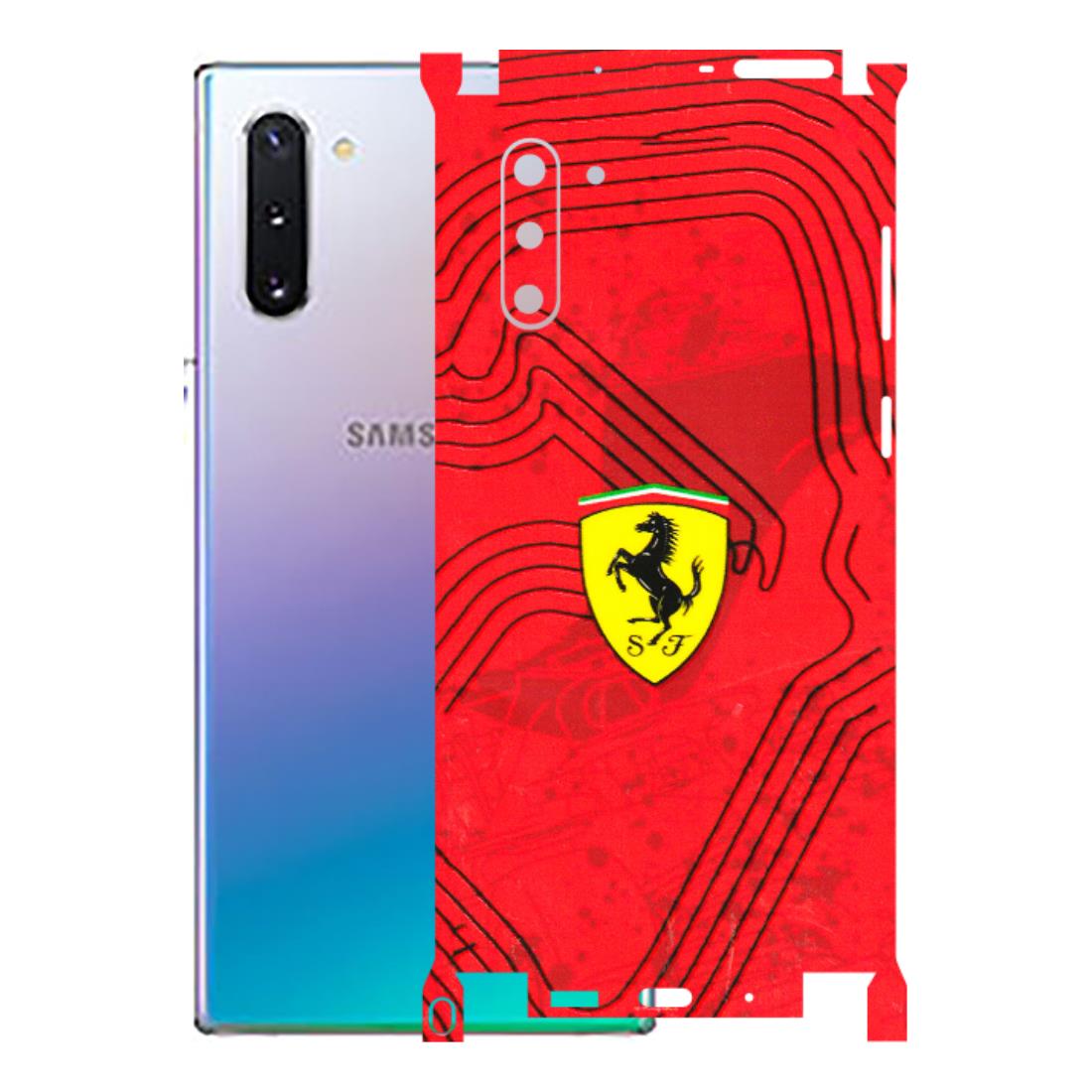 Samsung M/F/Note/Flip and C Phone Skins (All Models) - Red Ferrari Logo Stylish - 3D Embossed Finish (L-238) Samsung Galaxy Note 10