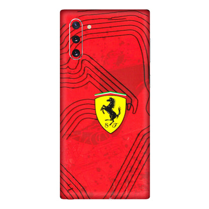 Samsung M/F/Note/Flip and C Phone Skins (All Models) - Red Ferrari Logo Stylish - 3D Embossed Finish (L-238) Samsung Galaxy Note 10