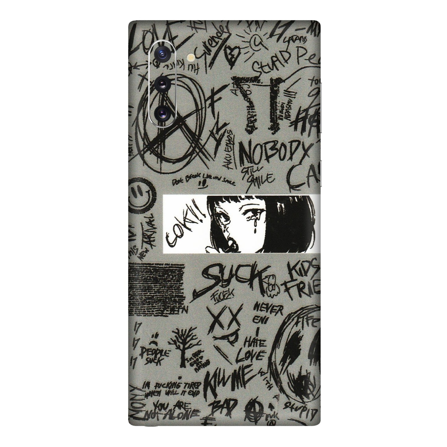Samsung M/F/Note/Flip and C Phone Skins (All Models) - Never Have Love Anime - 3D Embossed Finish (L-260) Samsung Galaxy Note 10