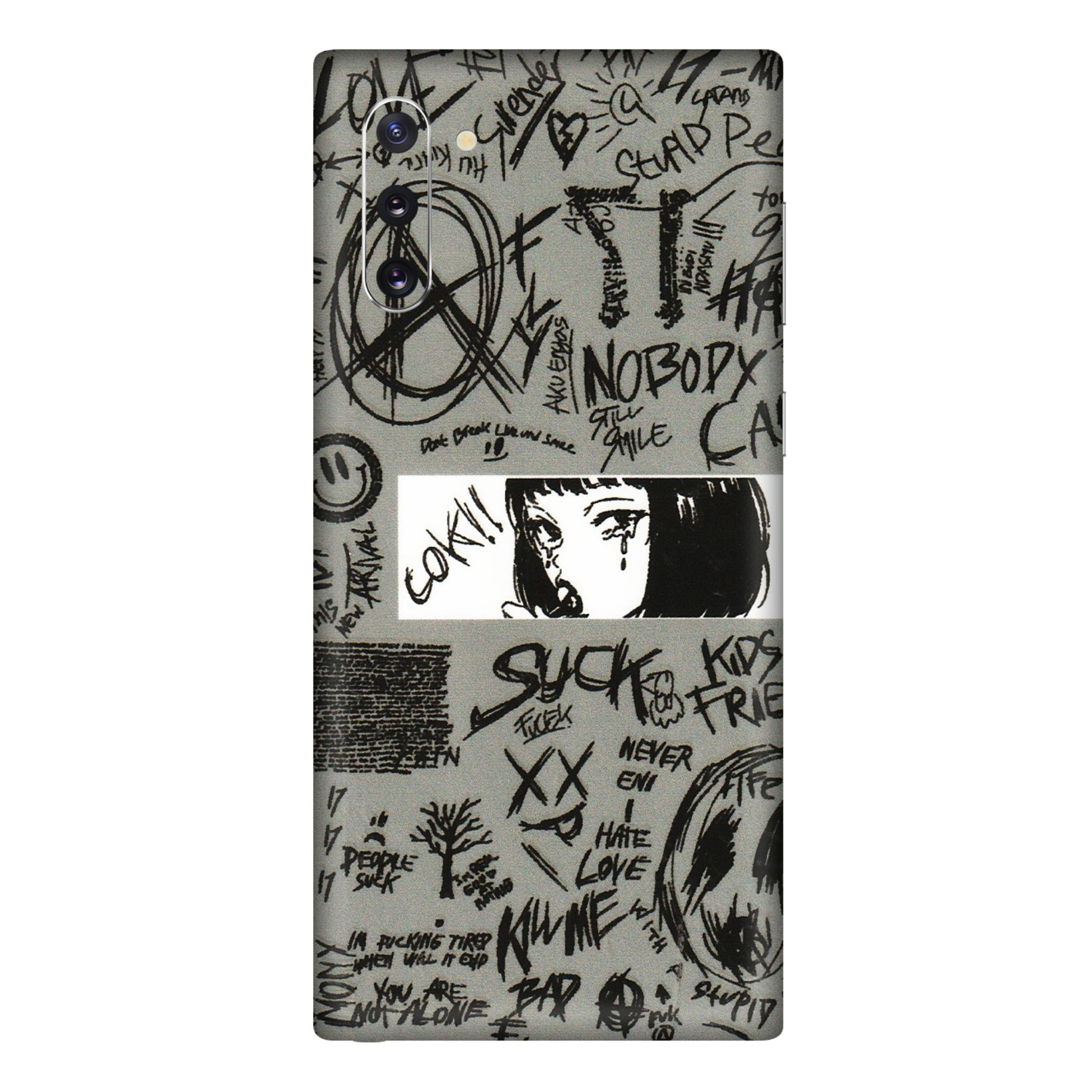 Samsung M/F/Note/Flip and C Phone Skins (All Models) - Never Have Love Anime - 3D Embossed Finish (L-260) Samsung Galaxy Note 10