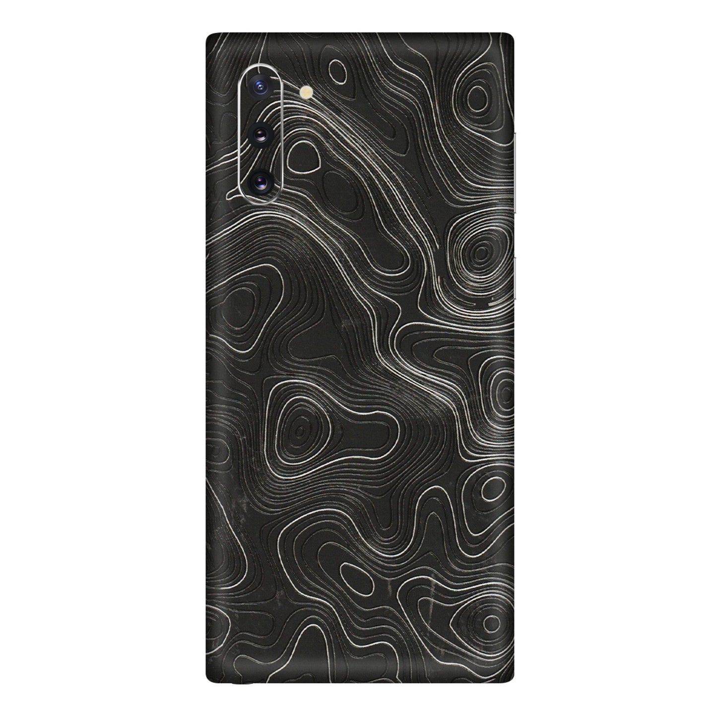 Samsung M/F/Note/Flip and C Phone Skins (All Models) - Abstract White Line Map - 3D Embossed Finish (L-269) Samsung Galaxy Note 10