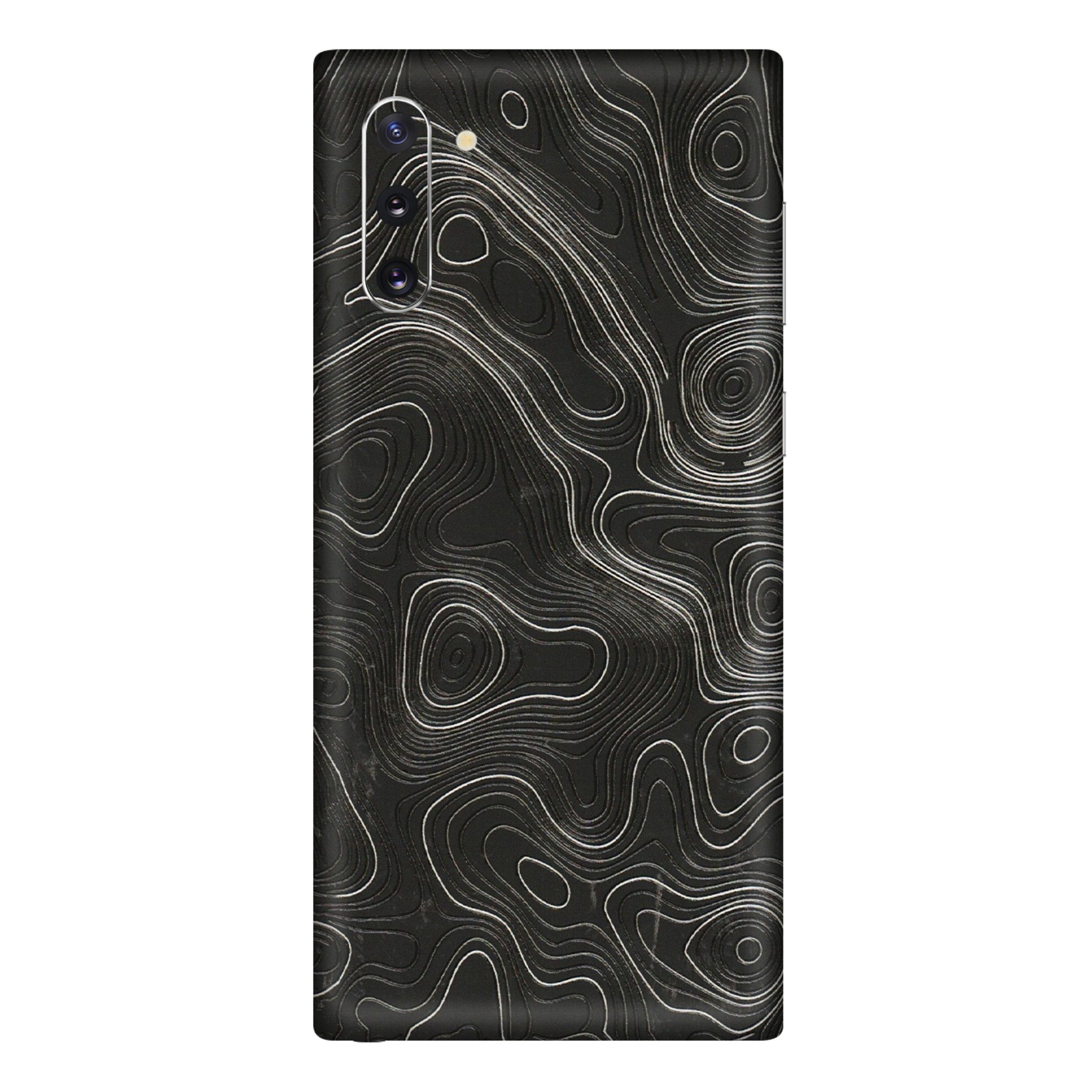 Samsung M/F/Note/Flip and C Phone Skins (All Models) - Abstract White Line Map - 3D Embossed Finish (L-269) Samsung Galaxy Note 10