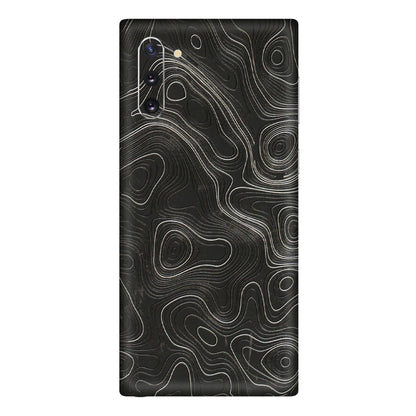 Samsung M/F/Note/Flip and C Phone Skins (All Models) - Abstract White Line Map - 3D Embossed Finish (L-269) Samsung Galaxy Note 10