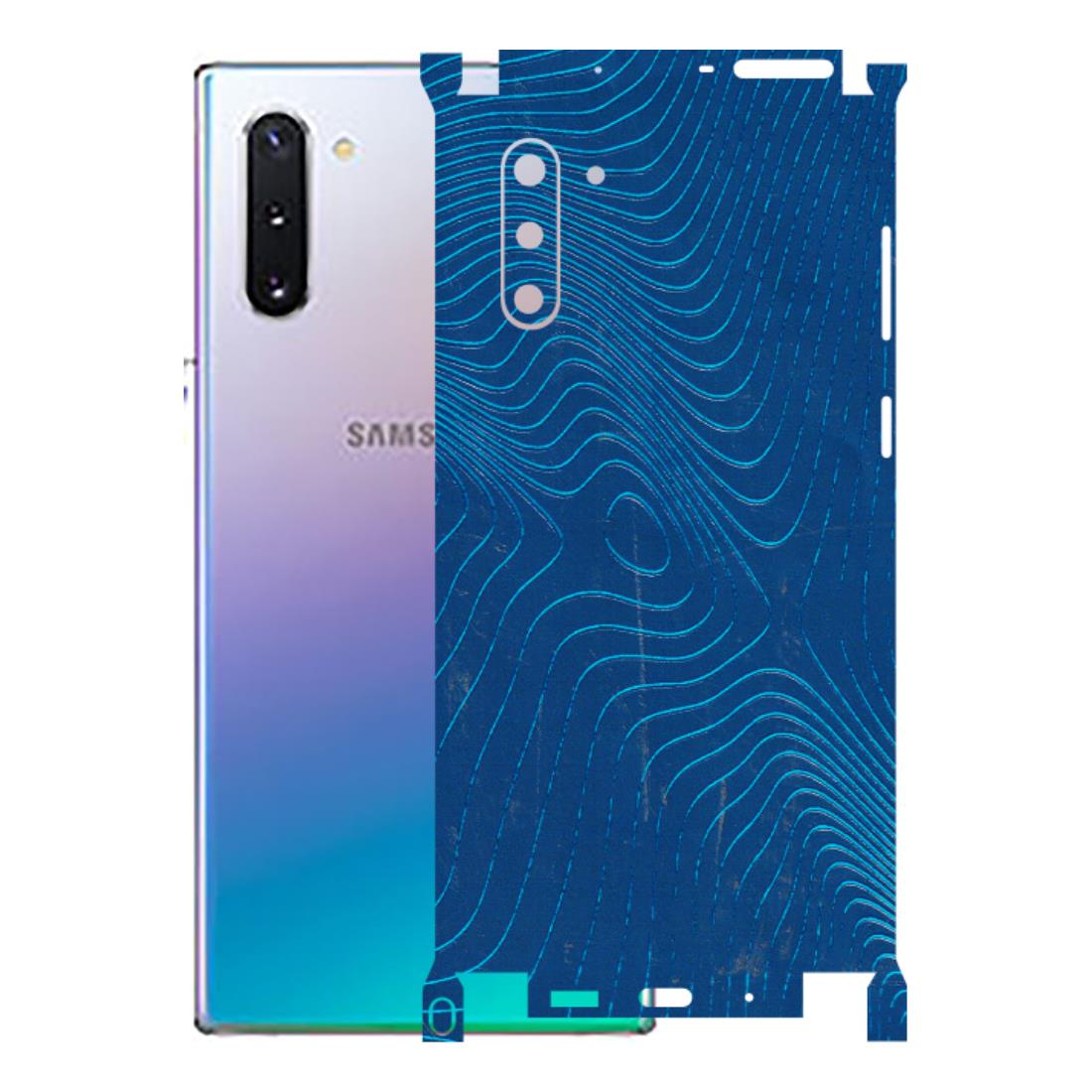Samsung M/F/Note/Flip and C Phone Skins (All Models) - Abstract Blue Line Map - 3D Embossed Finish (L-272) Samsung Galaxy Note 10