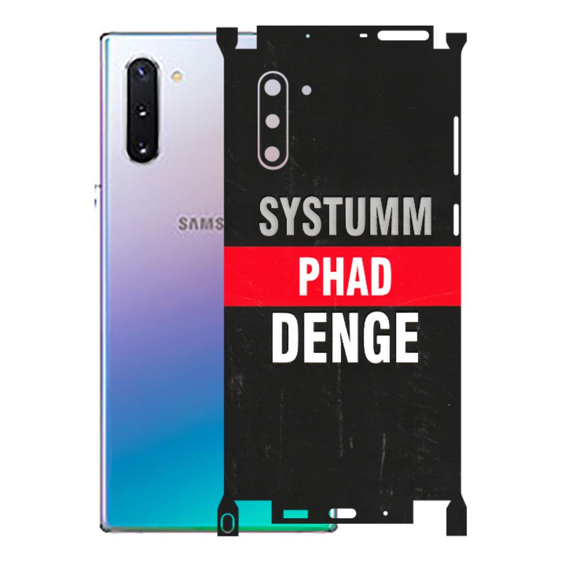 Samsung M/F/Note/Flip and C Phone Skins (All Models) - Systumm Phad Denge - 3D Embossed Finish (L-278) Samsung Galaxy Note 10