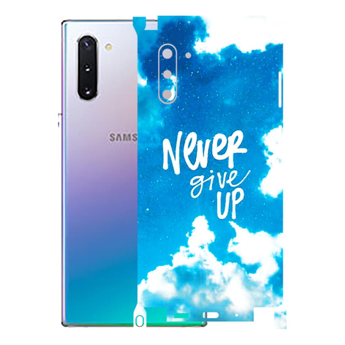 Samsung M/F/Note/Flip and C Phone Skins (All Models) - Never Give Up - 3D Embossed Finish (L-279) Samsung Galaxy Note 10