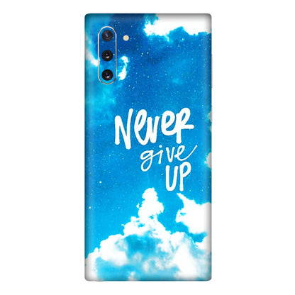 Samsung M/F/Note/Flip and C Phone Skins (All Models) - Never Give Up - 3D Embossed Finish (L-279) Samsung Galaxy Note 10