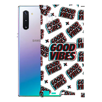 Samsung M/F/Note/Flip and C Phone Skins (All Models) - Good Vibes - 3D Embossed Finish (L-282) Samsung Galaxy Note 10