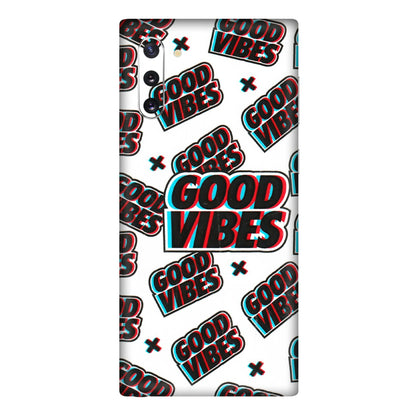 Samsung M/F/Note/Flip and C Phone Skins (All Models) - Good Vibes - 3D Embossed Finish (L-282) Samsung Galaxy Note 10
