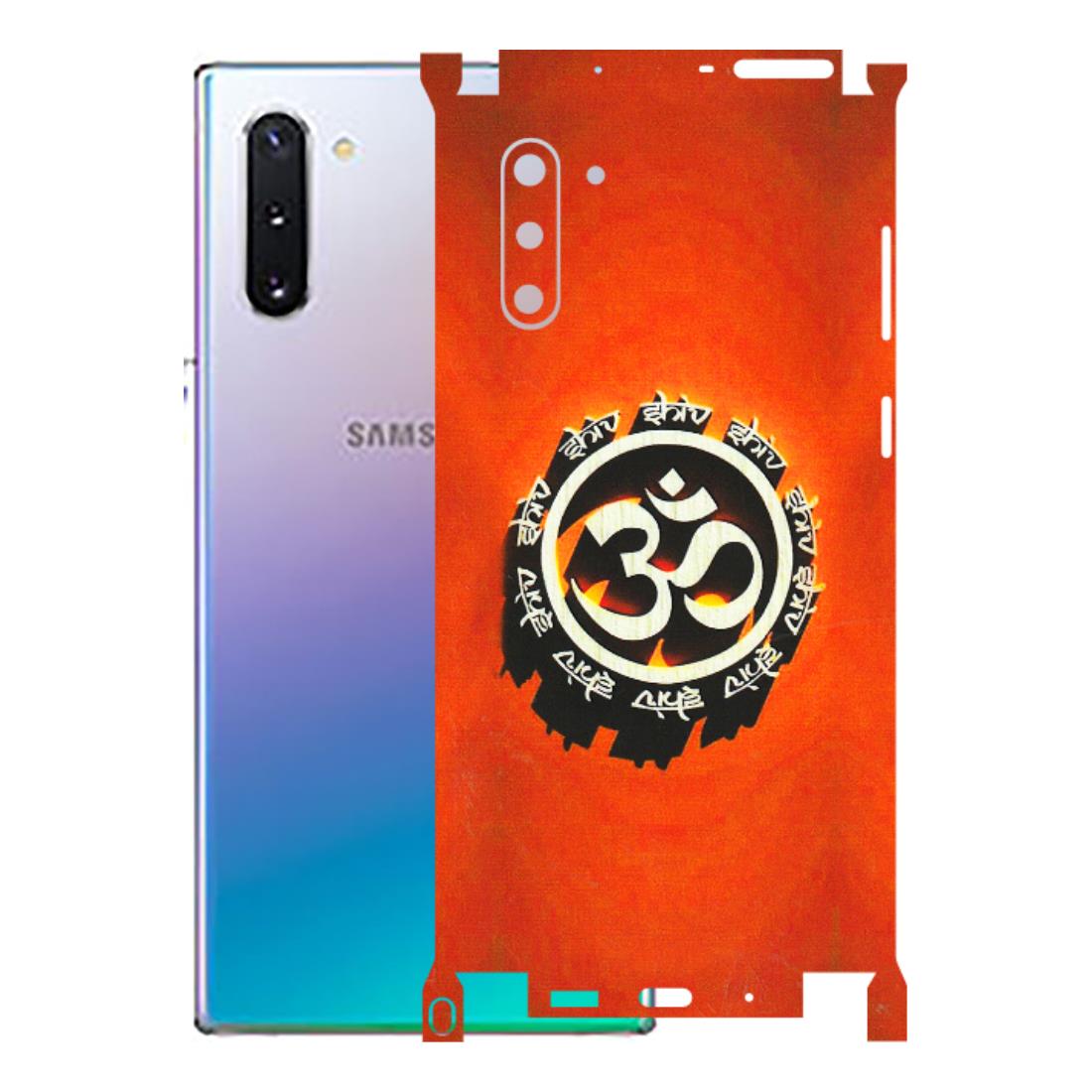 Samsung M/F/Note/Flip and C Phone Skins (All Models) - Aum Shiv Orange - 3D Embossed Finish (L-32) Samsung Galaxy Note 10