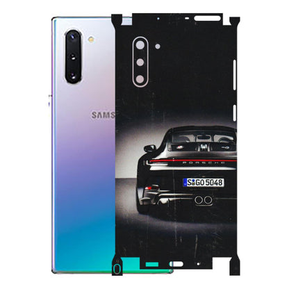 Samsung M/F/Note/Flip and C Phone Skins (All Models) - New Black Porsche GT3 - 3D Embossed Finish (L-327) Samsung Galaxy Note 10