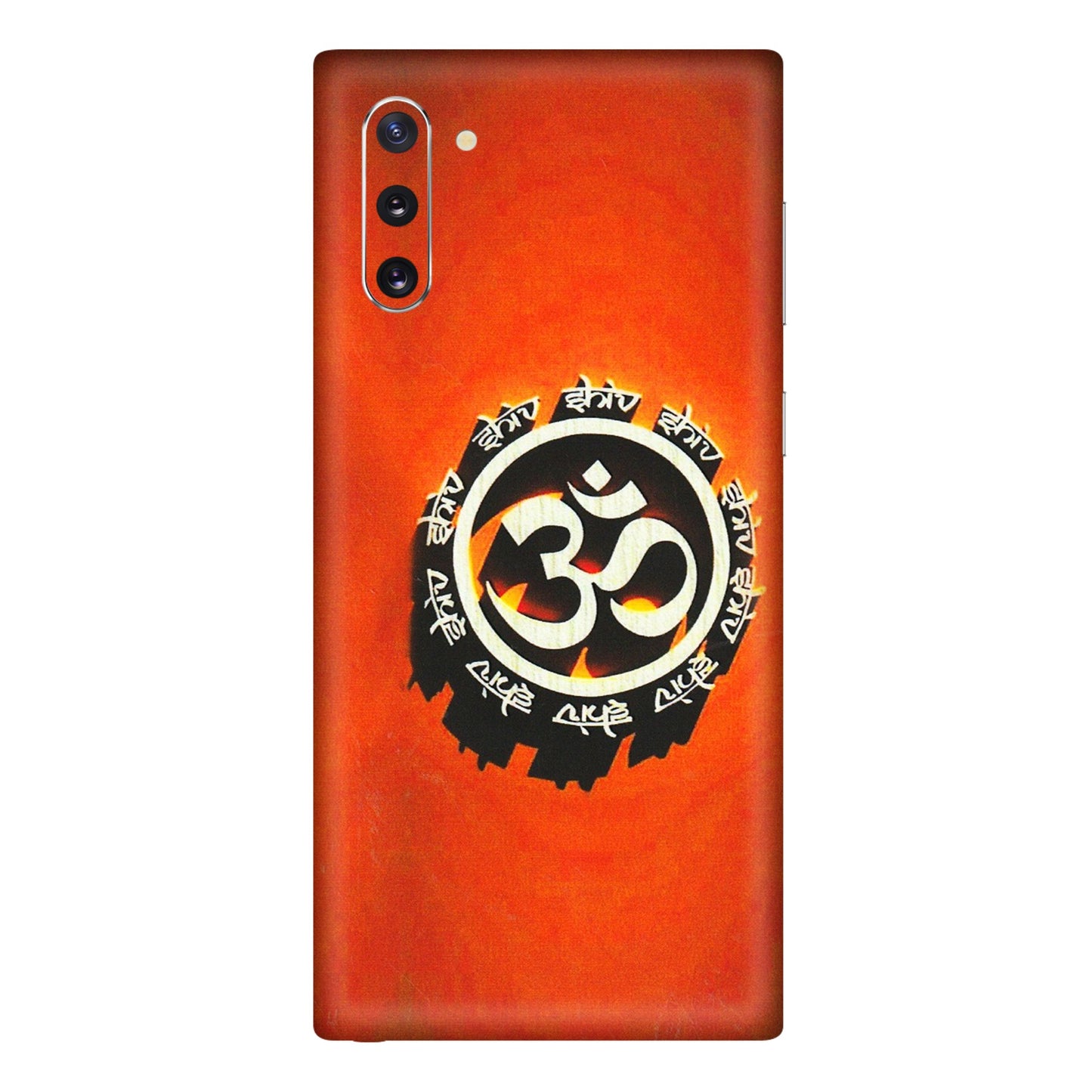 Samsung M/F/Note/Flip and C Phone Skins (All Models) - Aum Shiv Orange - 3D Embossed Finish (L-32) Samsung Galaxy Note 10