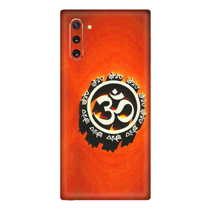 Samsung M/F/Note/Flip and C Phone Skins (All Models) - Aum Shiv Orange - 3D Embossed Finish (L-32) Samsung Galaxy Note 10