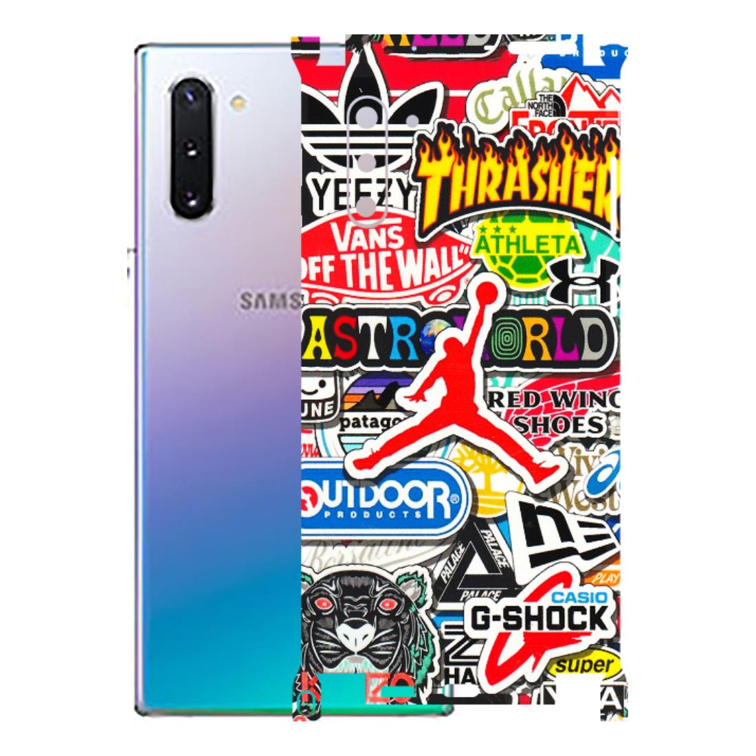 Samsung M/F/Note/Flip and C Phone Skins (All Models) - Multi Brands Sticker Graffiti - 3D Embossed Finish (L-37) Samsung Galaxy Note 10