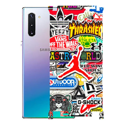 Samsung M/F/Note/Flip and C Phone Skins (All Models) - Multi Brands Sticker Graffiti - 3D Embossed Finish (L-37) Samsung Galaxy Note 10