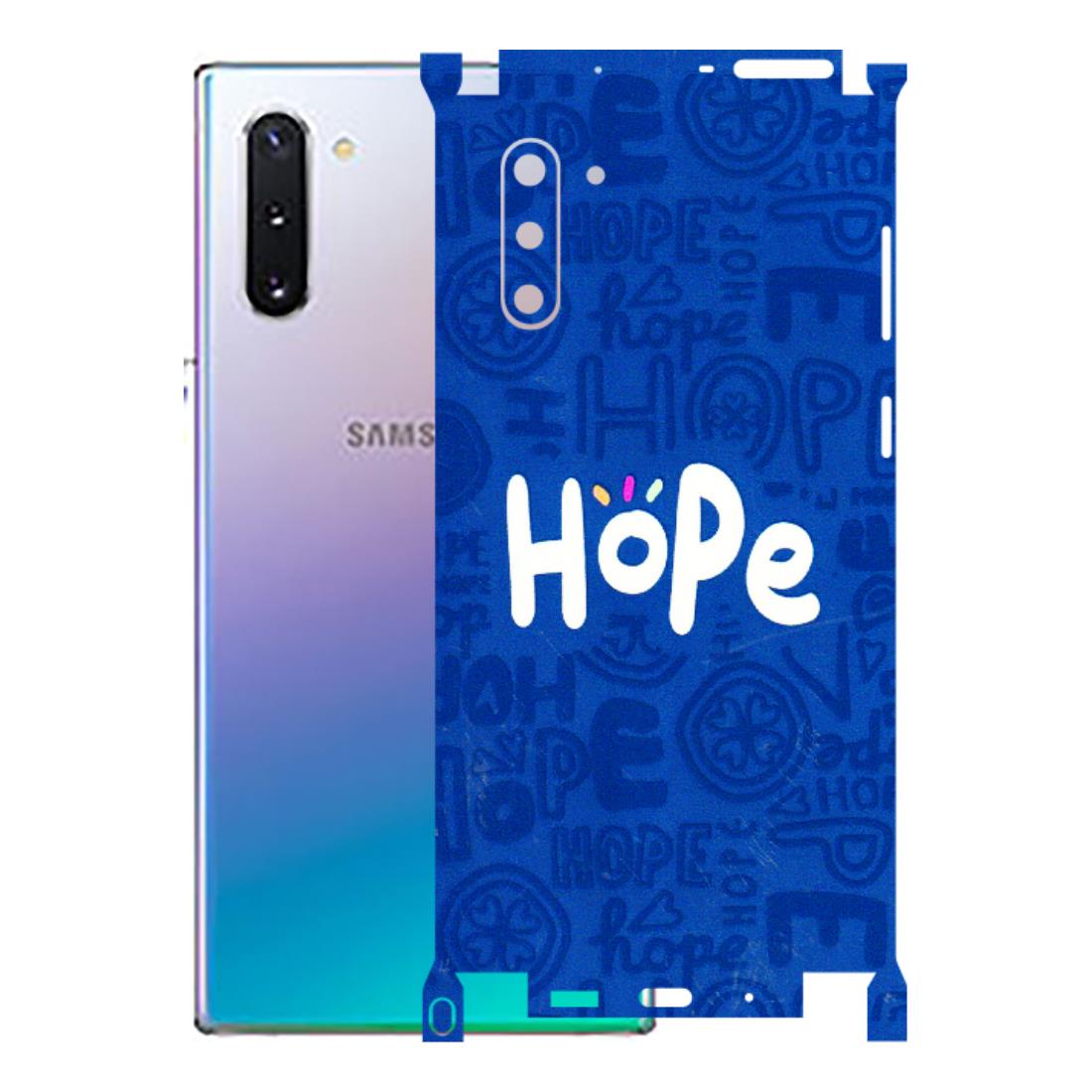 Samsung M/F/Note/Flip and C Phone Skins (All Models) - Hope Doodles Blue - 3D Embossed Finish (L-43) Samsung Galaxy Note 10