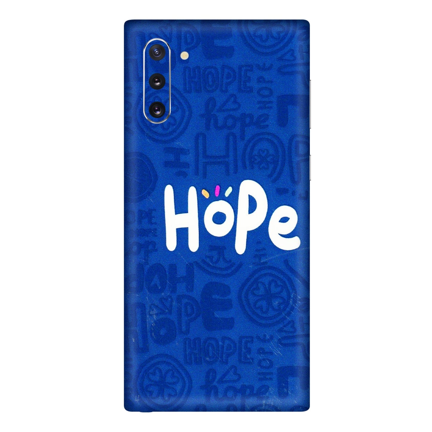 Samsung M/F/Note/Flip and C Phone Skins (All Models) - Hope Doodles Blue - 3D Embossed Finish (L-43) Samsung Galaxy Note 10