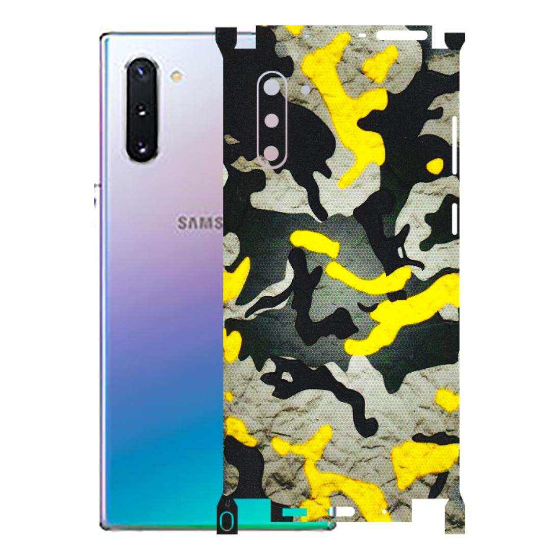 Samsung M/F/Note/Flip and C Phone Skins (All Models) - Yellow Camouflage - 3D Embossed Finish (L-61) Samsung Galaxy Note 10