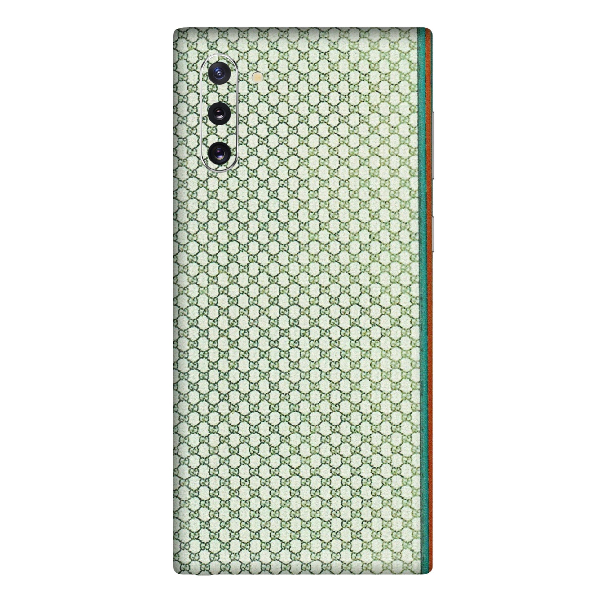 Samsung M/F/Note/Flip and C Phone Skins (All Models) - Gucci Fabric Pattern - 3D Embossed Finish (L-73) Samsung Galaxy Note 10