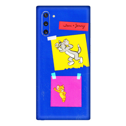 Samsung M/F/Note/Flip and C Phone Skins (All Models) - Tom N Jerry Sticky Notes - 3D Embossed Finish (L-88) Samsung Galaxy Note 10