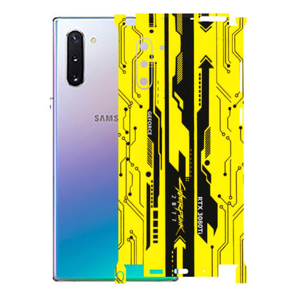 Samsung M/F/Note/Flip and C Phone Skins (All Models) - Yellow Cyberpunk - 3D Embossed Finish (L-93) Samsung Galaxy Note 10