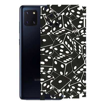 Samsung M/F/Note/Flip and C Phone Skins (All Models) - Big Black Dices - 3D Embossed Finish (L-106) Samsung Galaxy Note 10 Lite