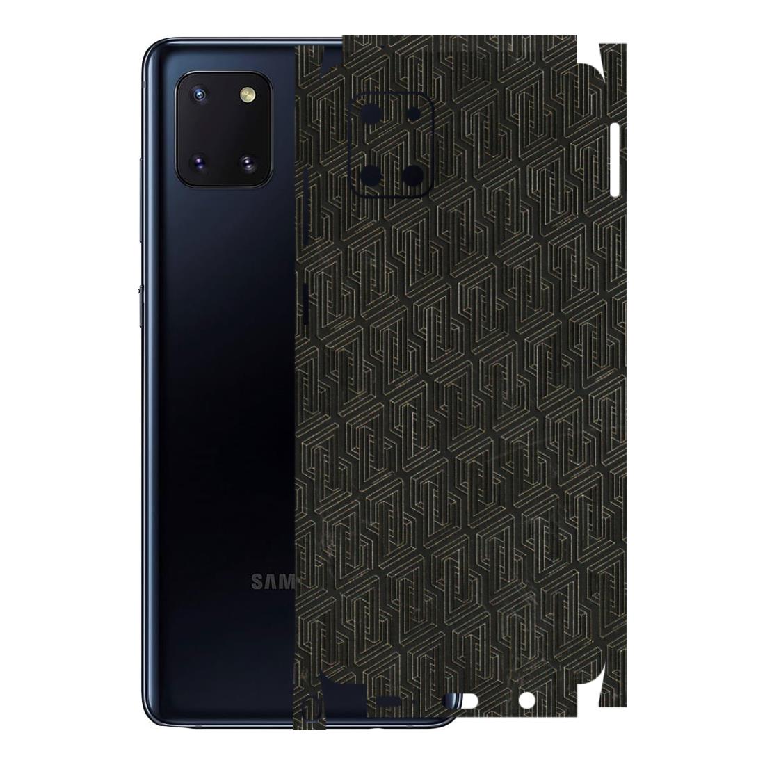 Samsung M/F/Note/Flip and C Phone Skins (All Models) - Black Abstract Pattern - 3D Embossed Finish (L-117) Samsung Galaxy Note 10 Lite