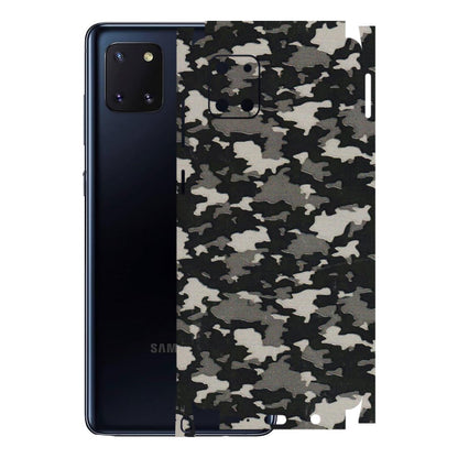 Samsung M/F/Note/Flip and C Phone Skins (All Models) - Black/Grey Camoflaunge - 3D Embossed Finish (L-142) Samsung Galaxy Note 10 Lite