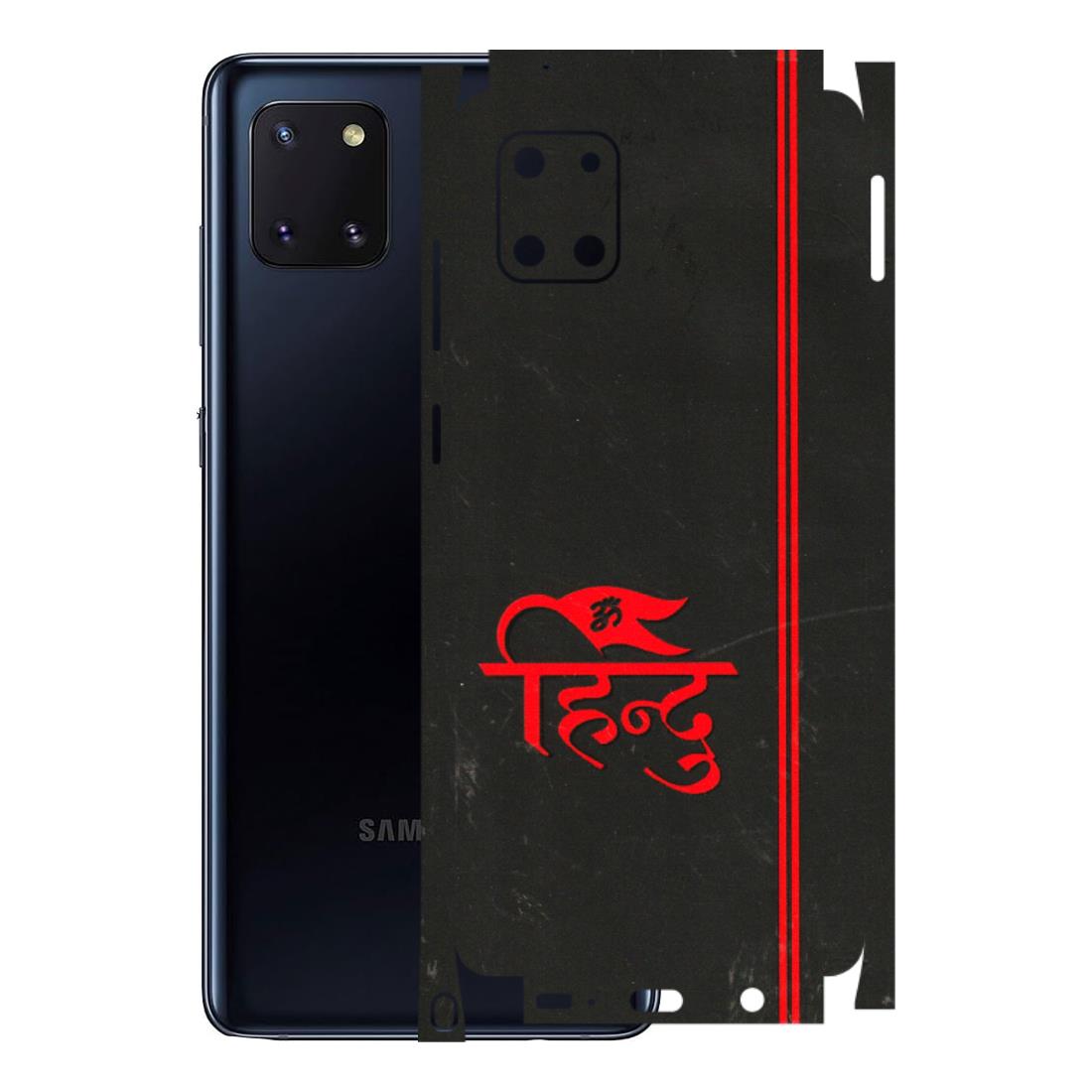 Samsung M/F/Note/Flip and C Phone Skins (All Models) - Hindu Black - 3D Embossed Finish (L-153) Samsung Galaxy Note 10 Lite