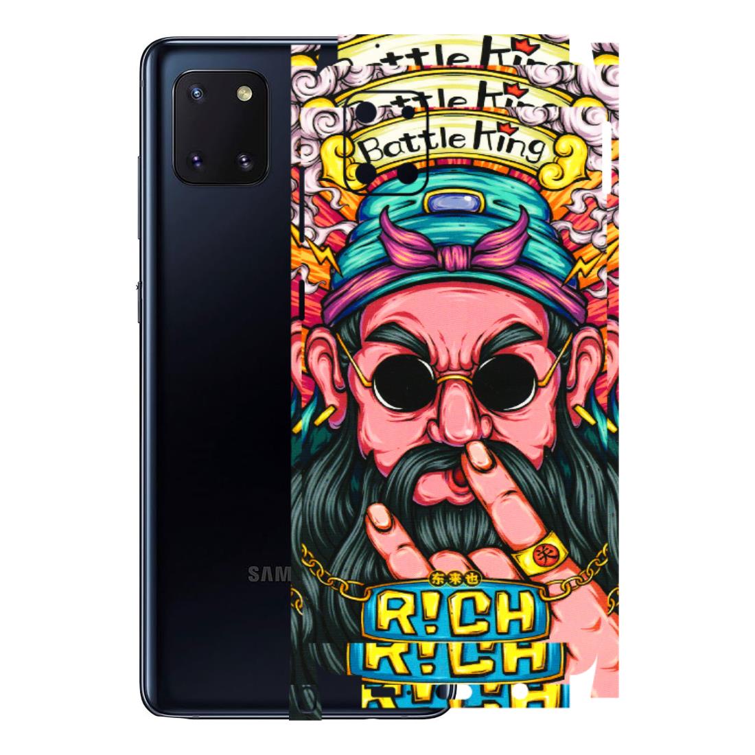 Samsung M/F/Note/Flip and C Phone Skins (All Models) - Battle King Dude Face - 3D Embossed Finish (L-178) Samsung Galaxy Note 10 Lite