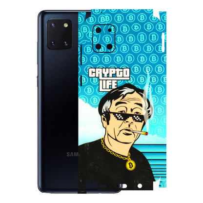 Samsung M/F/Note/Flip and C Phone Skins (All Models) - Crypto Thug Life - 3D Embossed Finish (L-179) Samsung Galaxy Note 10 Lite