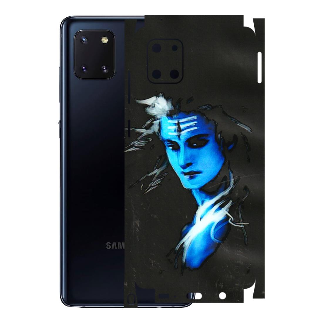 Samsung M/F/Note/Flip and C Phone Skins (All Models) - Har Har Mahadev Blue/Black - 3D Embossed Finish (L-185) Samsung Galaxy Note 10 Lite