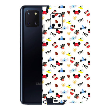 Samsung M/F/Note/Flip and C Phone Skins (All Models) - Minnie Mouse & Donald Doodles s - 3D Embossed Finish (L-194) Samsung Galaxy Note 10 Lite