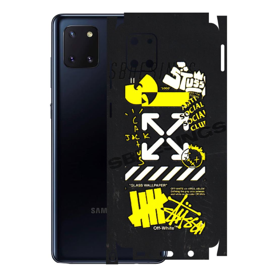 Samsung M/F/Note/Flip and C Phone Skins (All Models) - Anti Social Graffiti - 3D Embossed Finish (L-198) Samsung Galaxy Note 10 Lite