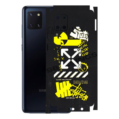 Samsung M/F/Note/Flip and C Phone Skins (All Models) - Anti Social Graffiti - 3D Embossed Finish (L-198) Samsung Galaxy Note 10 Lite
